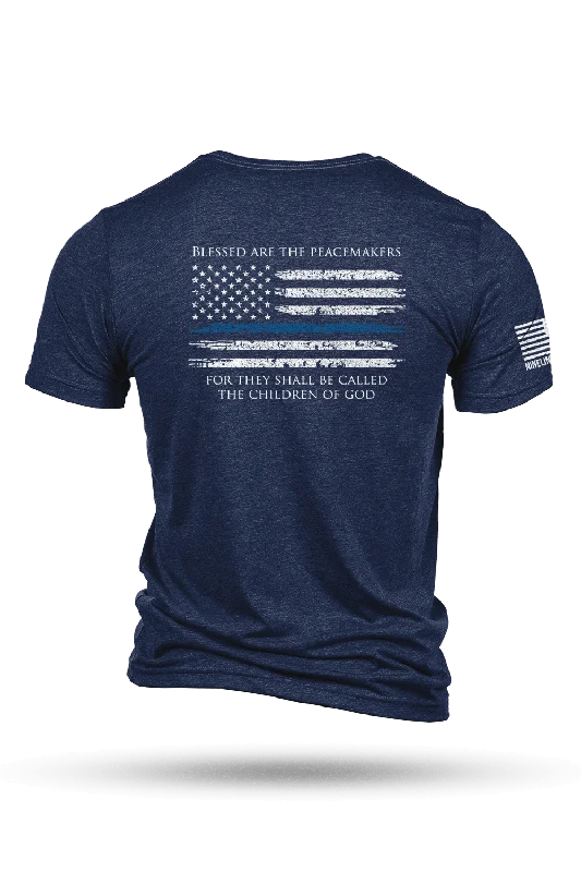 Men's Shirts with Antimicrobial TreatmentThin Blue Line - Tri-Blend T-Shirt