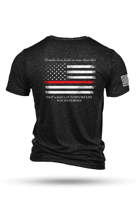 Men's Shirts with Barrel CuffsThin Red Line - Tri-Blend T-Shirt