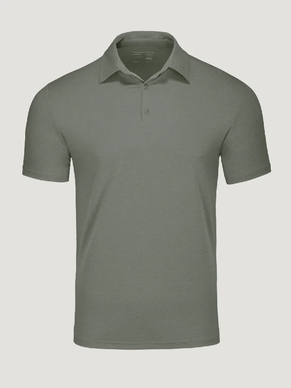 Men's Shirts with Abstract DesignsMercury Green Performance Polo