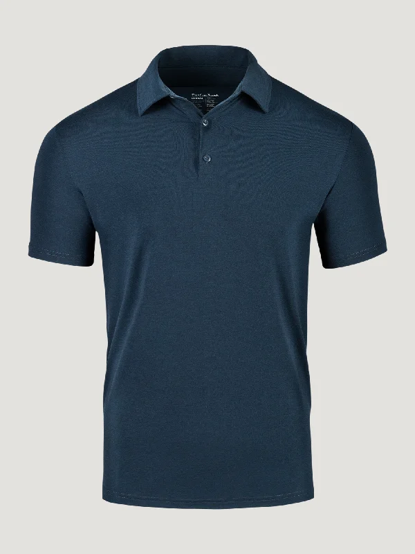 Men's Shirts with Hook-and-Loop ClosuresNavy Performance Polo