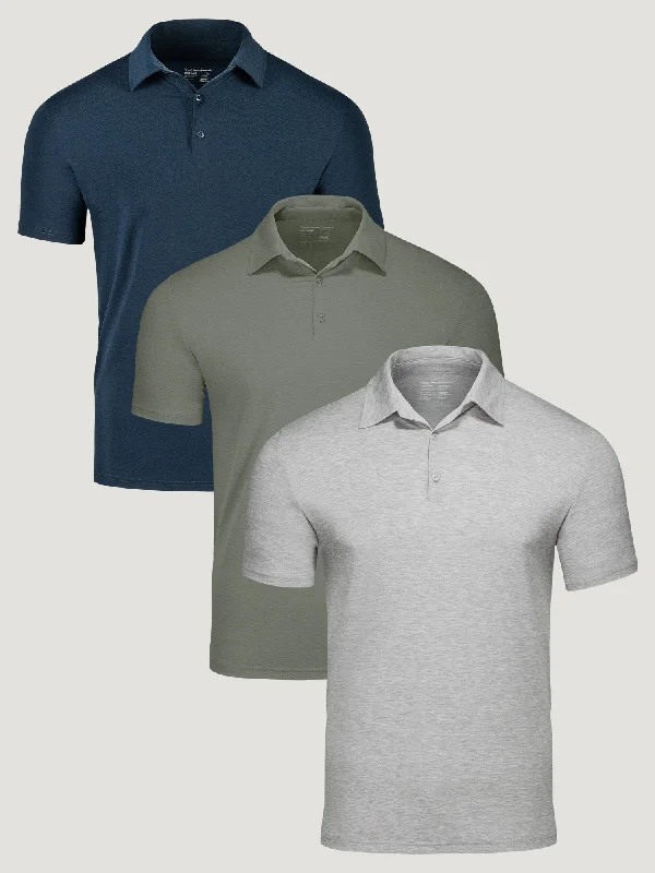 Men's Shirts with Logo EmbossmentsPerformance Polo Motion 3-Pack