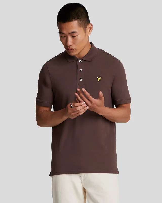 Men's Shirts with Hook-and-Loop ClosuresPlain Polo Shirt