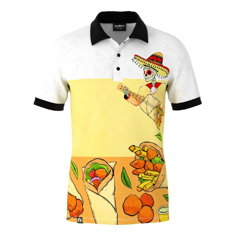 Men's Shirts with Patchwork SleevesPurrito Polo Shirt