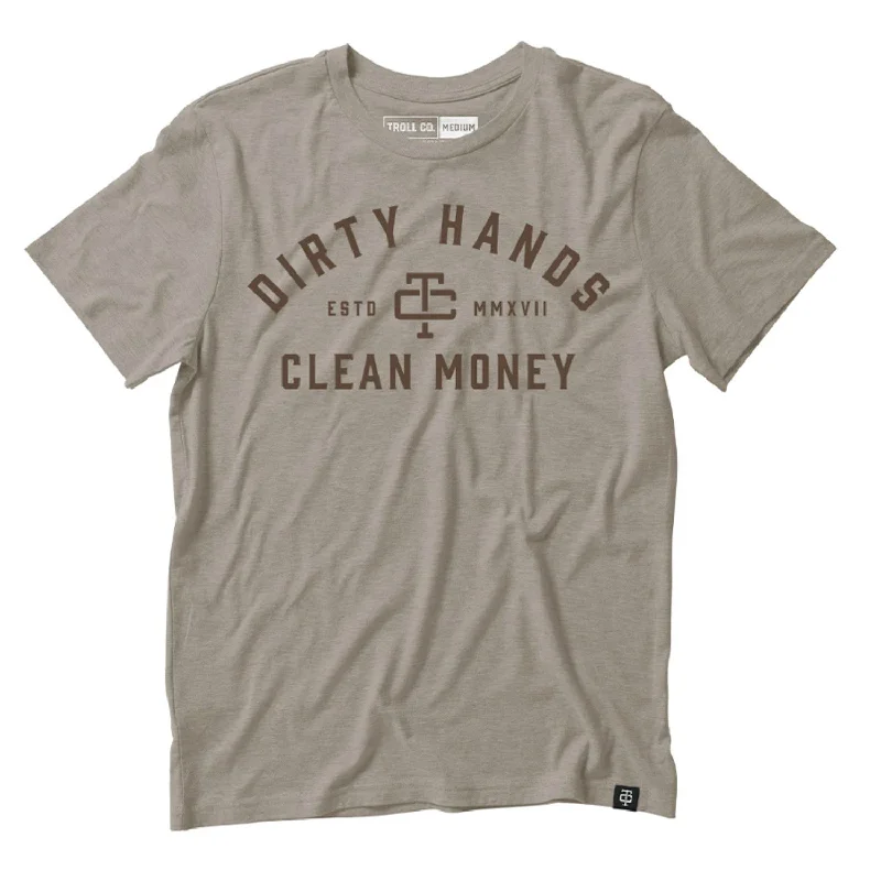 Men's Shirts with Button-Down PocketsTroll Co. Men's 'Dirty Hands Clean Money" T-Shirt