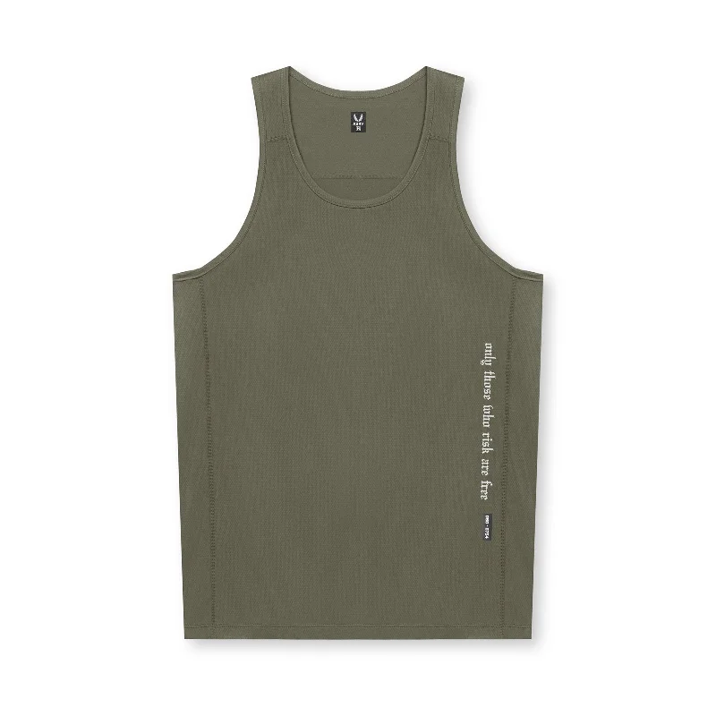 Men's Shirts with Appliqué Details0754. AeroSilver® Training Singlet - Olive "OTWR"