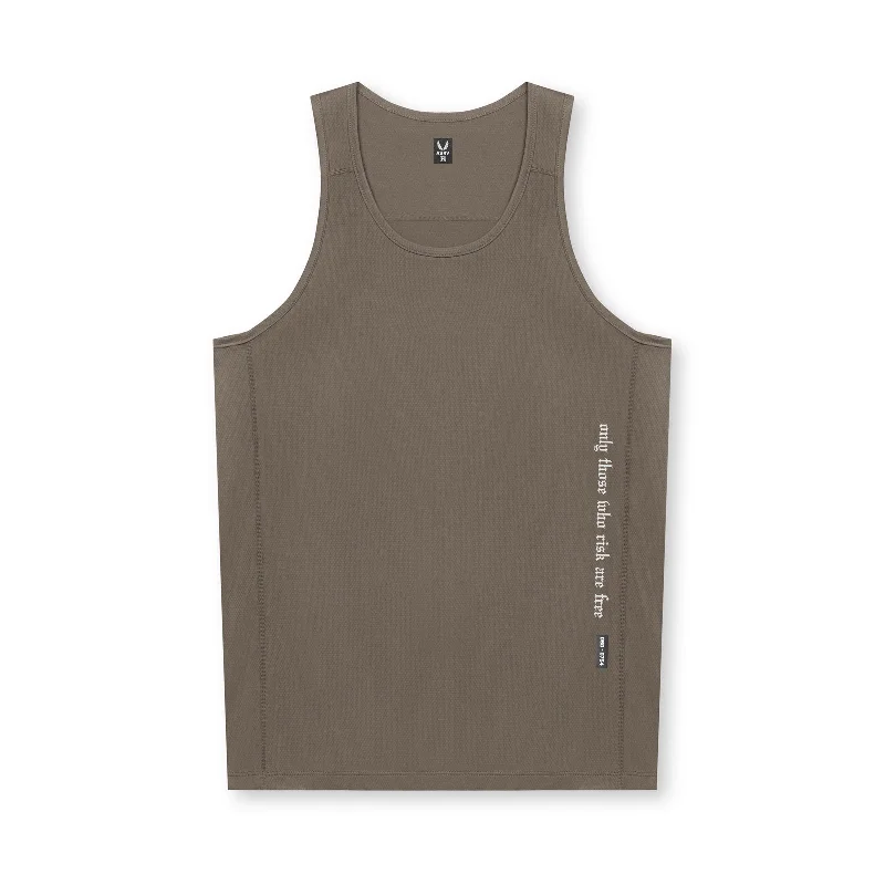 Men's Shirts with Logo Embossments0754. AeroSilver® Training Singlet - Deep Taupe "OTWR"