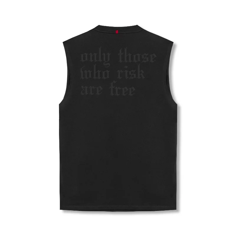 Men's Shirts with Mock Necks0807. Tech Essential™ Relaxed Cutoff   -   Black/Black "OTWR"