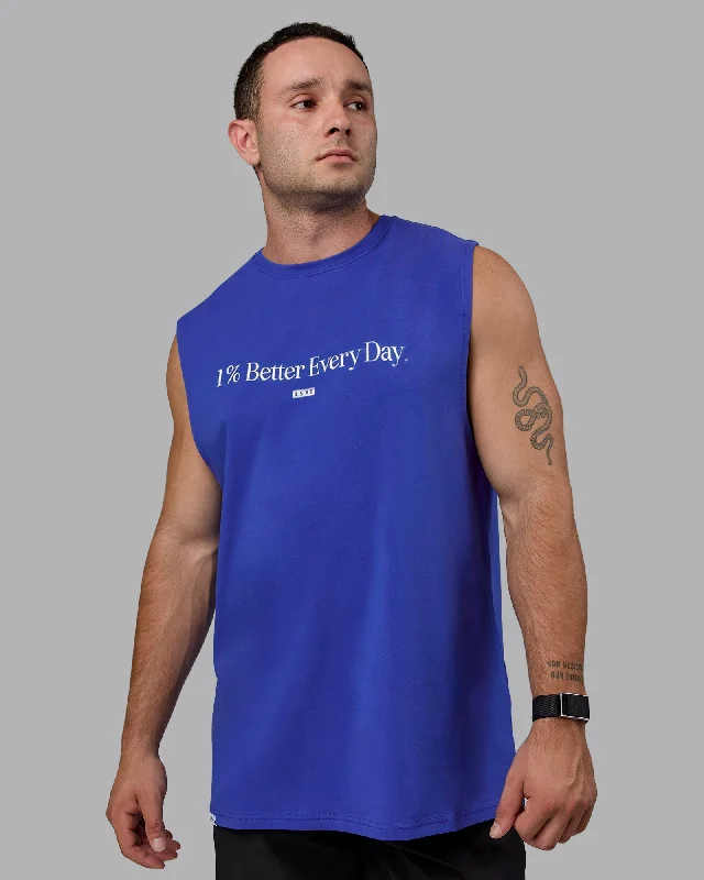 Men's Shirts with Adjustable Hemlines1% Better FLXCotton Training Fit Tank - Power Cobalt