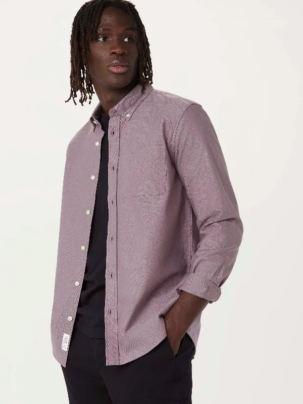 Men's Monochrome Shirts for a Minimalist VibeThe Jasper Oxford Shirt in Lilac Grey