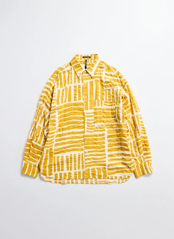 Men's Tab-Collar Shirts for a Crisp LookJapan Made Miracle Wave Cotton Seersucker Stripe Shirt