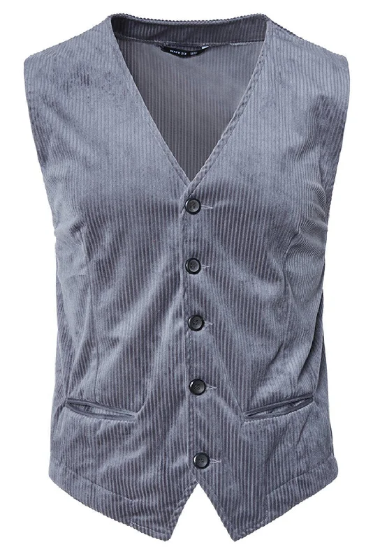 Men's Sleeveless TopsOslo Velvet Vest - Anthracite