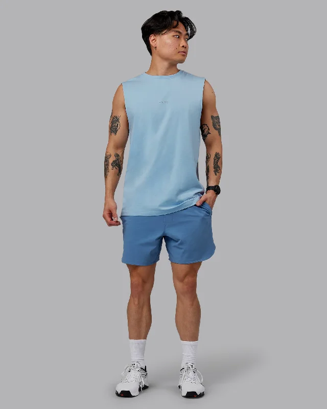 Men's Shirts with Raw-Edge HemlinesBase FLXCotton Tank - Ice Blue