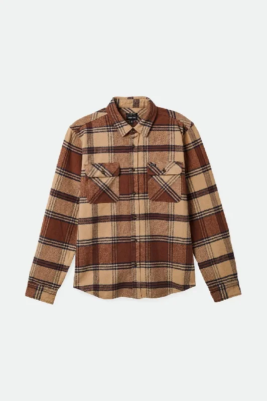 Men's Unique Dress Shirts for a Statement LookBowery Heavyweight L/S Flannel - Sand/Bison