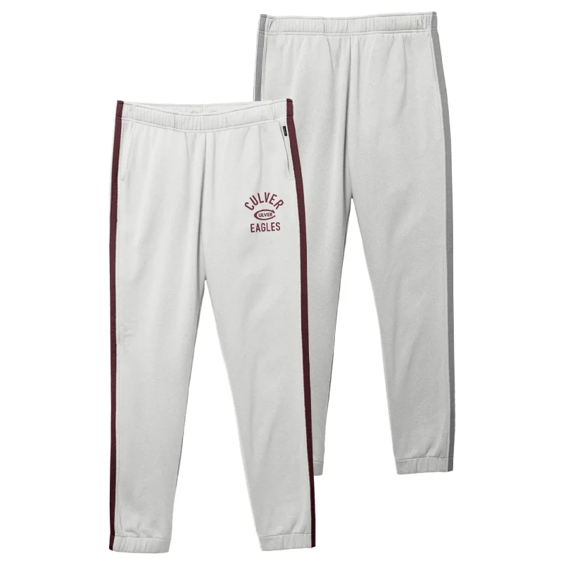 Men's Pants with Water-Resistant FabricLocale Chaser Striped Jogger - White/Grey/Maroon