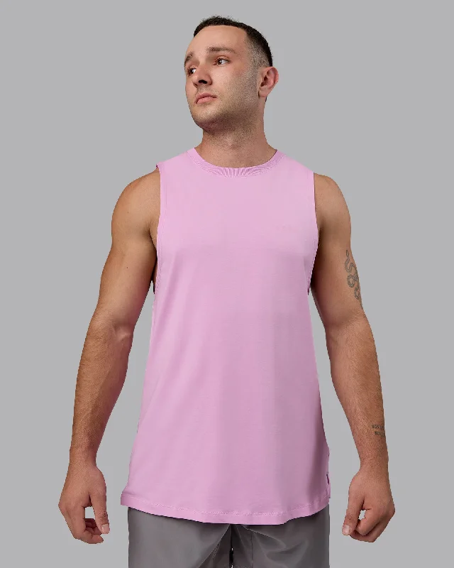 Men's Shirts with Asymmetrical HemlinesDeluxe PimaFLX Tank - Pastel Orchid