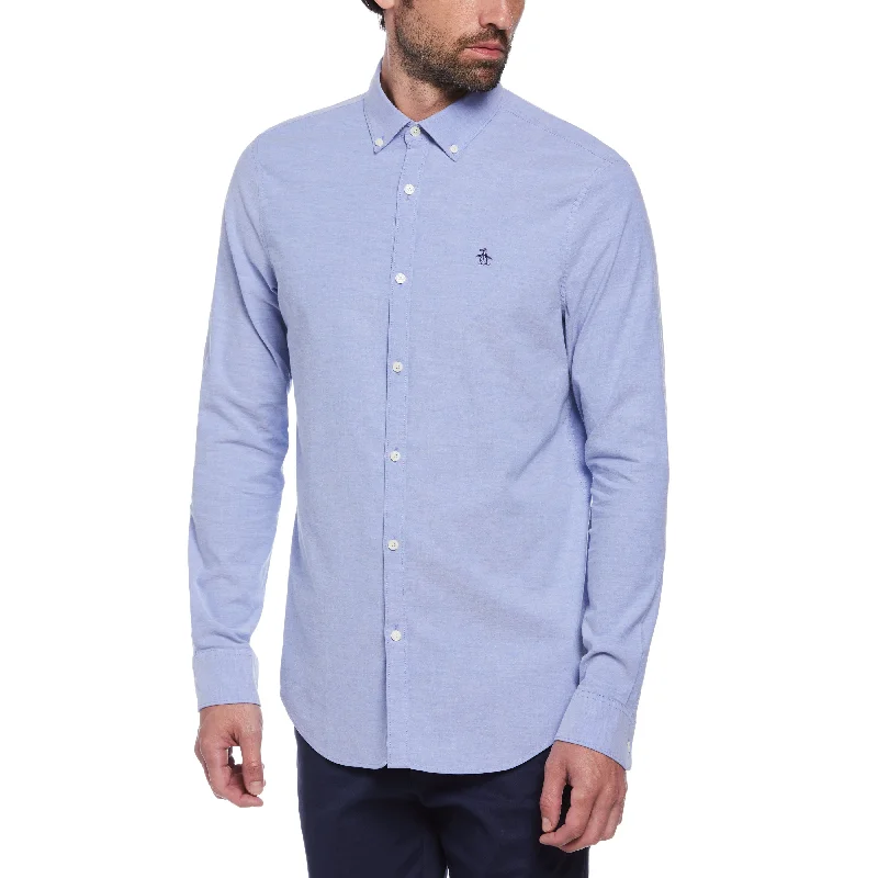 Men's Tailored Shirts for a Sharp AppearanceEcoVero Oxford Stretch Long Sleeve Shirt