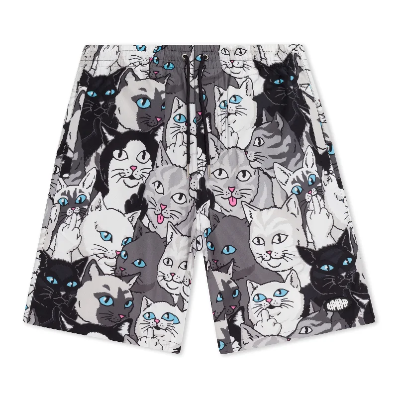 Men's Pants with Belt LoopsFamily Tree Swim Shorts (Black)