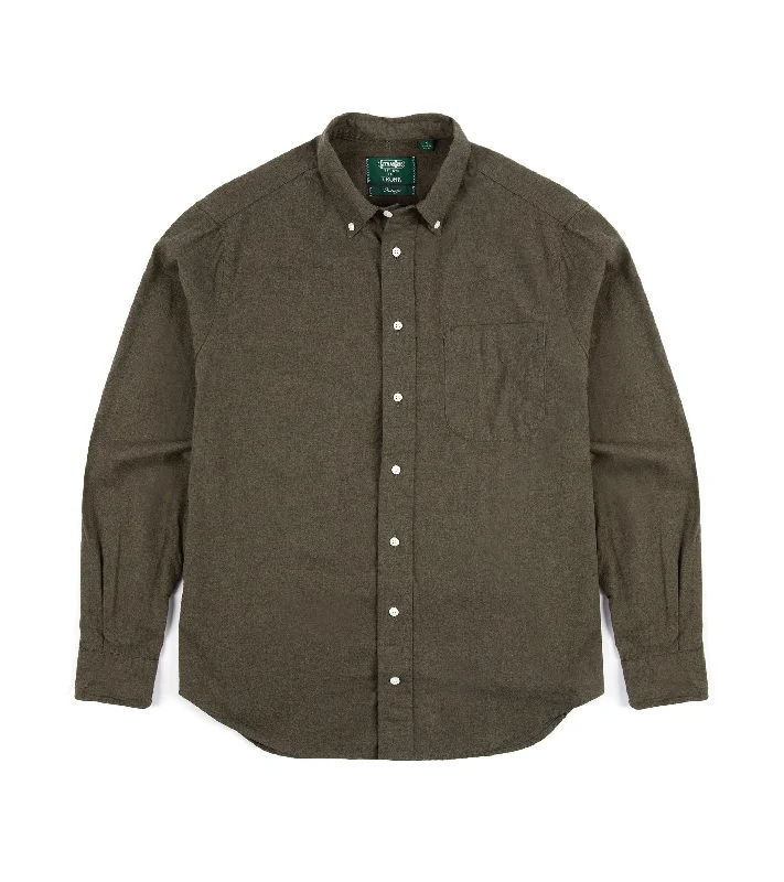 Stylish Men's Graphic T-ShirtsGitman Vintage Classic Cotton Flannel Button Down Shirt: Olive