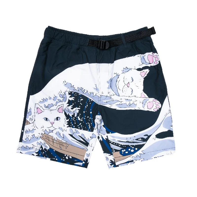 Men's Pants with Contrast StitchingGreat Wave Swim Shorts (Navy)