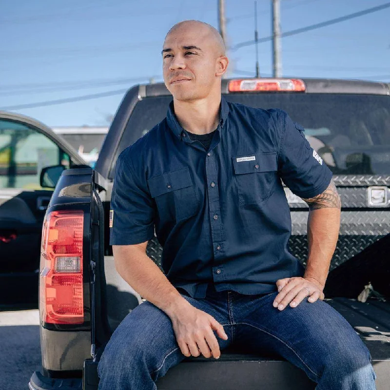 Men's Logo T-Shirts for Brand RepresentationMen's Garage Button Down - Navy