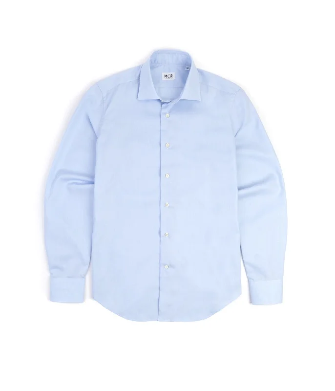 Men's Golf Shirts for On-Course StyleMCR Slim Pinpoint Shirt: Light Blue