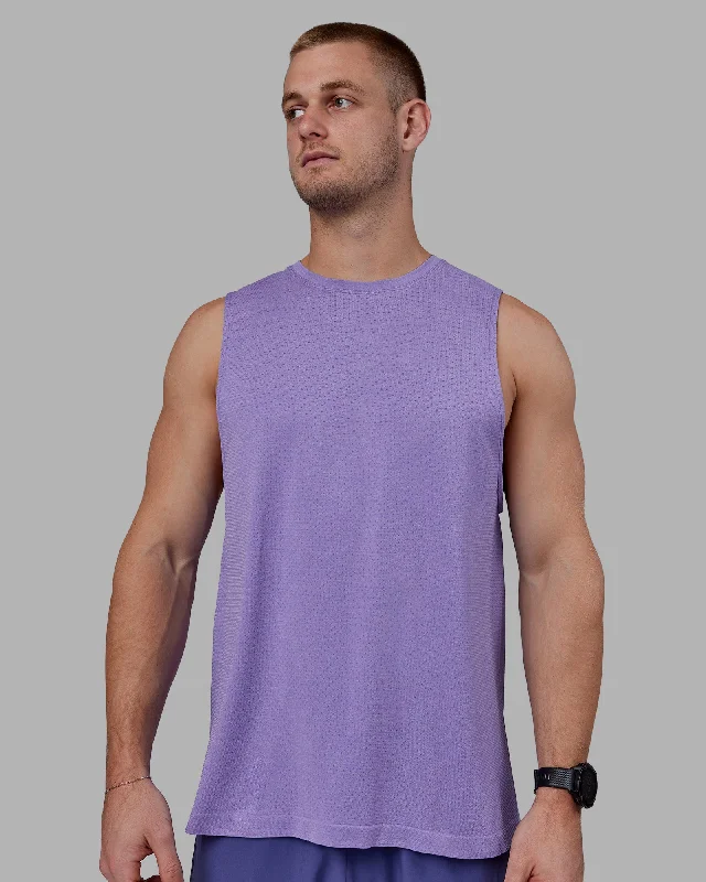 Men's Shirts with Short PlacketsAeroFLX+ Seamless Muscle Tank - Dahlia Purple Marl