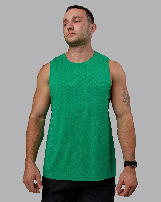 Comfortable Men's Polo ShirtsAeroFLX+ Seamless Muscle Tank - Pepper Green/Impact Green