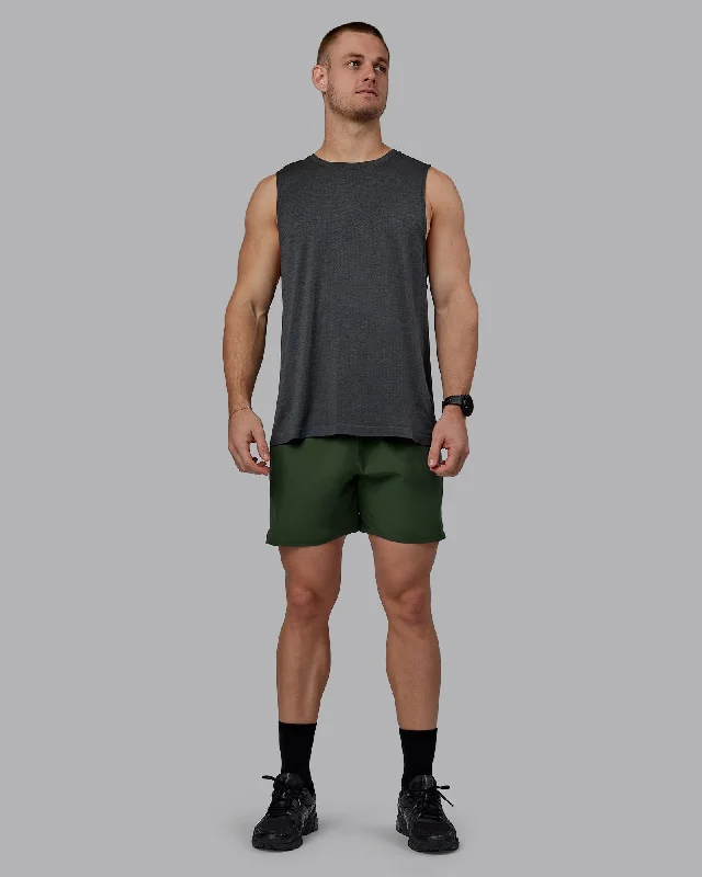 Men's Shirts with Barrel CuffsAeroFLX+ Seamless Muscle Tank - Pirate Black Marl