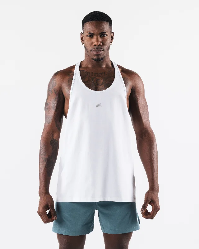 Men's Shirts with Appliquéd SleevesBreathe More Stringer - White