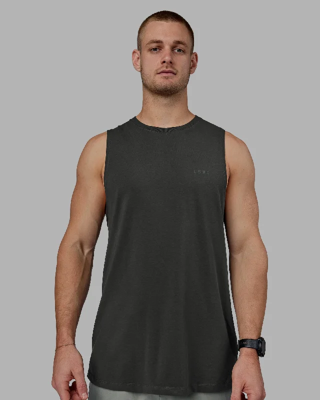 Men's Shirts with Geometric PatternsDeluxe PimaFLX Tank - Pirate Black