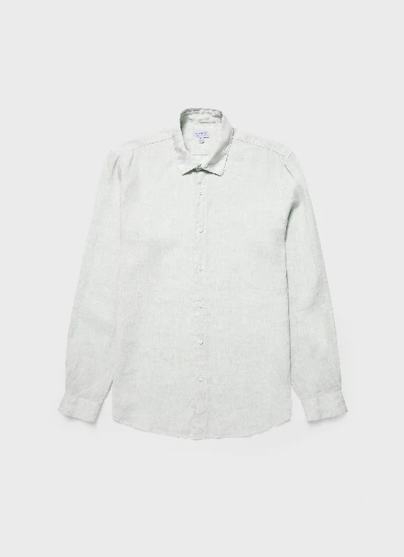 Men's Affordable Shirts for Budget-Friendly StyleMen's Linen Shirt in Oatmeal Melange