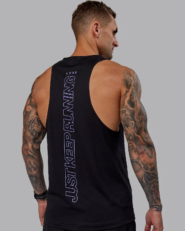 Men's Shirts with Convertible CollarsPace Keep on Running Tank - Black-Dahlia Purple