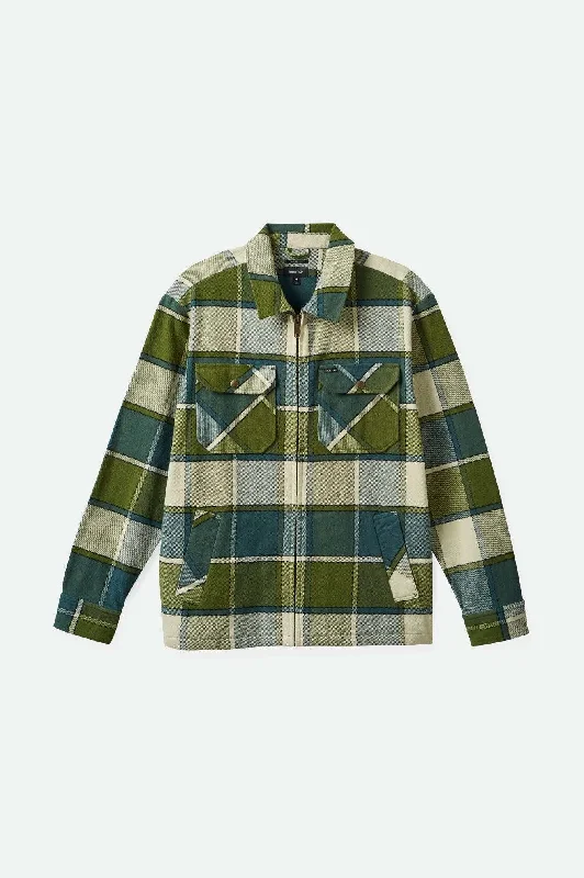 Men's Bamboo Fiber Shirts for Softness and BreathabilityMotor Jacket - Blue Mirage/Dill Plaid