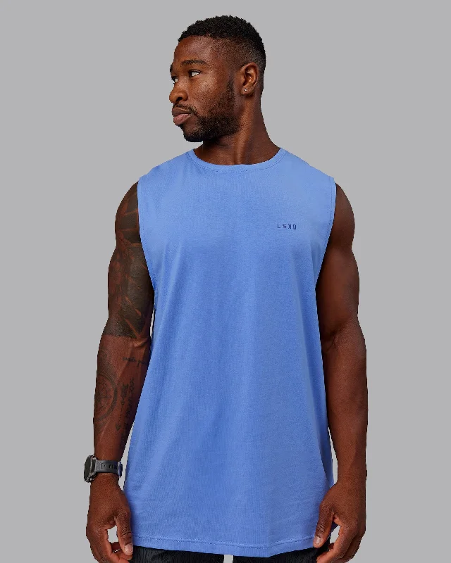 Men's Shirts with Embellished SleevesMove Fast Value Series FLXCotton Tank - Cornflower Blue-Future Dusk