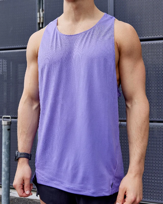 Men's Shirts with Double-Breasted DesignsPace Running Tank - Dahlia Purple