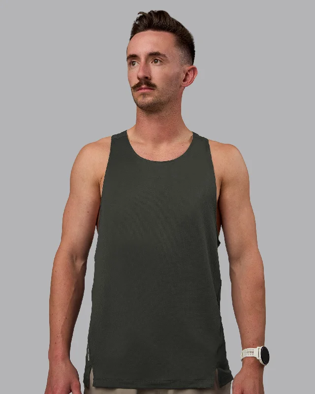 Men's Shirts with Appliqué DetailsPace Running Tank - Pirate Black