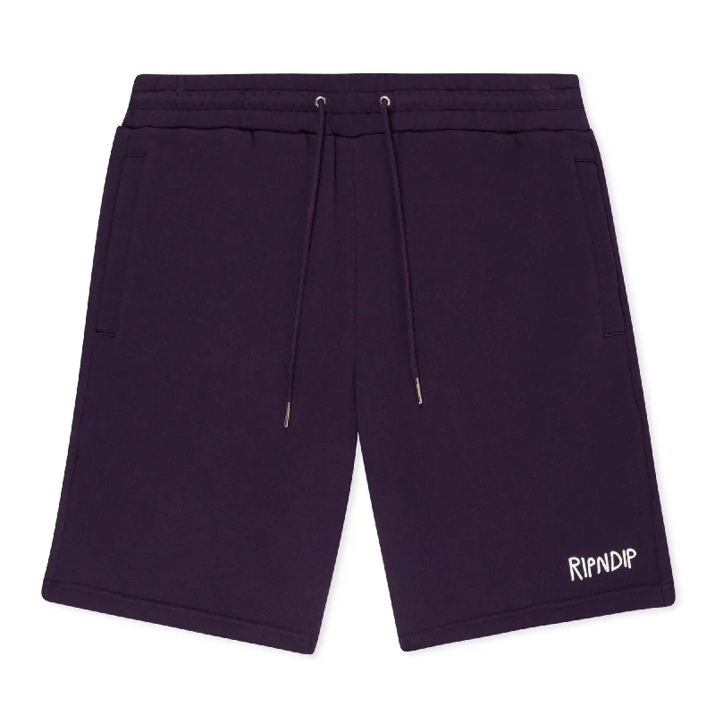 Men's Drawstring Pants for AdjustabilityRipndip OG Sweatshorts (Dark Purple)