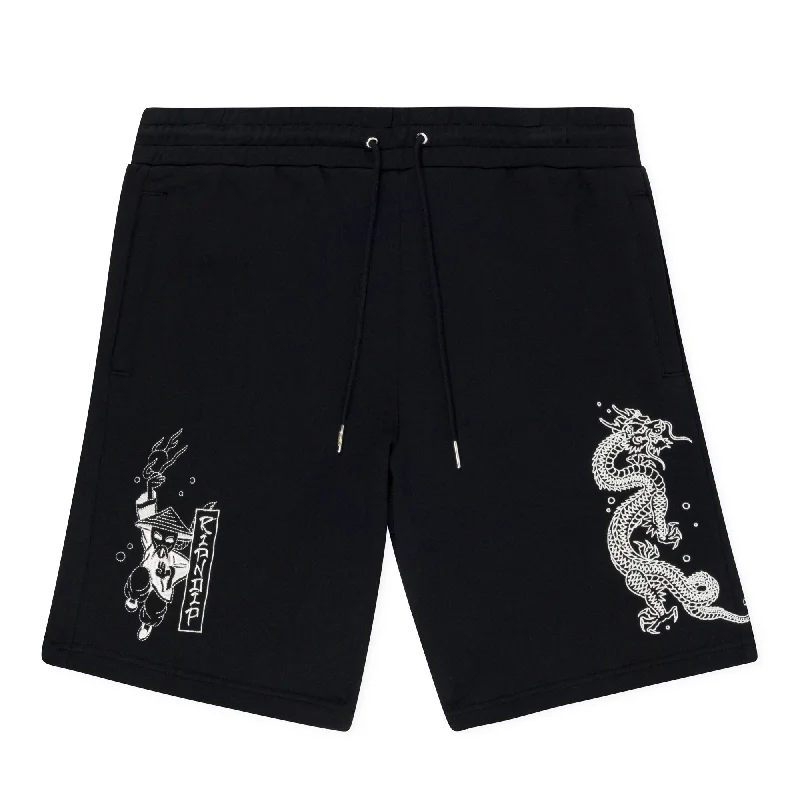 Men's Pants with Appliqué DetailsRyu Sweatshorts (Black)