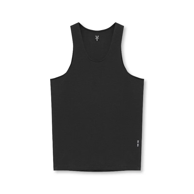 Men's Shirts with Geometric Patterns0631. Solucell™ Essential Slim Tank - Black