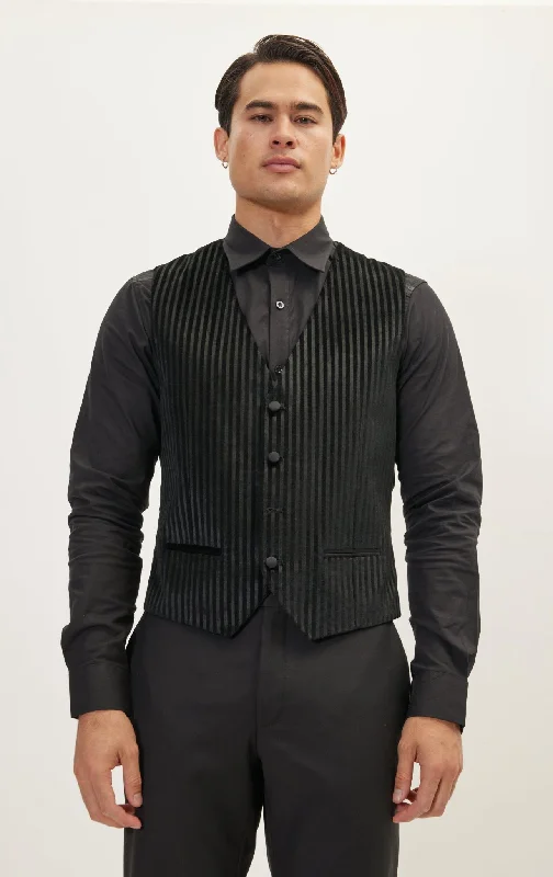 Men's Shirts with Chest PocketsStriped Vest