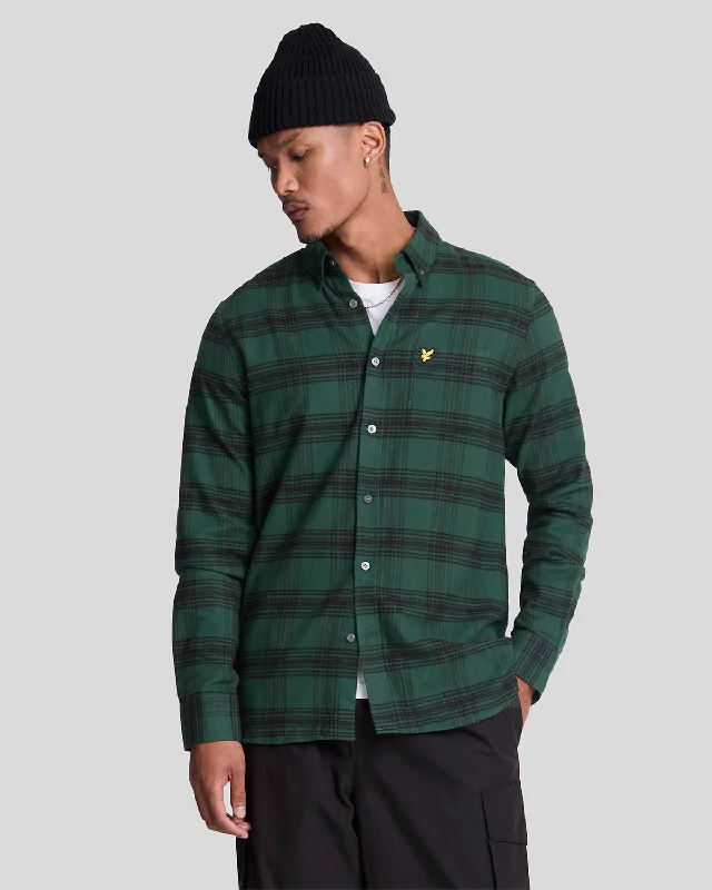 Men's Tab-Collar Shirts for a Crisp LookTonal Check Flannel Shirt