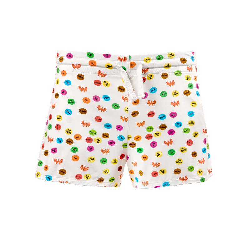 Men's Pants with Graphic PrintsWhite Day Dot Sleep Shorts