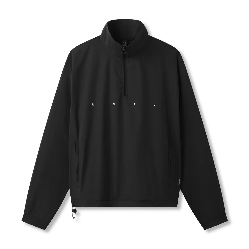 Men's Coats with Reflective Stripes0970. Ripstop Quarter Zip Jacket - Black