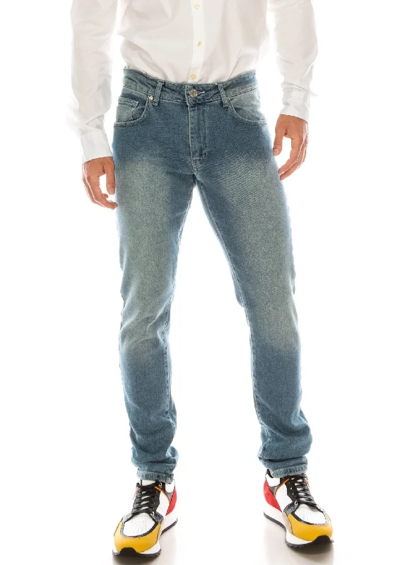 Men's Jeans Made in USALux  Weeks Wash Ice Blue Denim