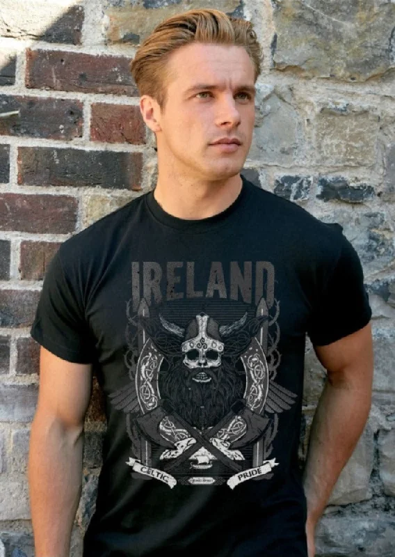 Men's Shirts with Pin CollarsBlack Ireland Viking T-Shirt