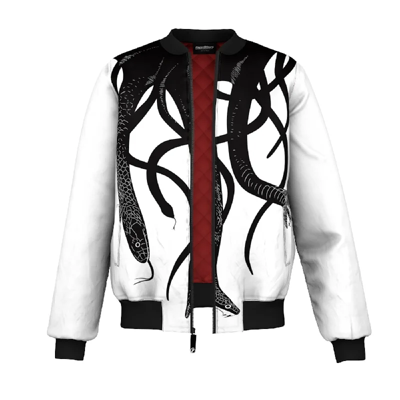 Men's Coats for Everyday WearBlack Snakes Bomber Jacket