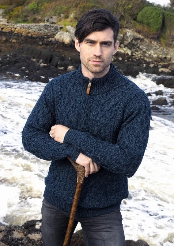 Men's Sweaters with ZippersAran Crafts Men's Half Zip Sweater | Sherwood