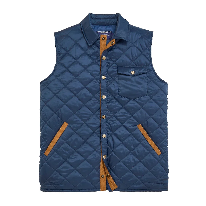 Men's Sweaters with Argyle PatternsBraswell Vest - Blue Indigo