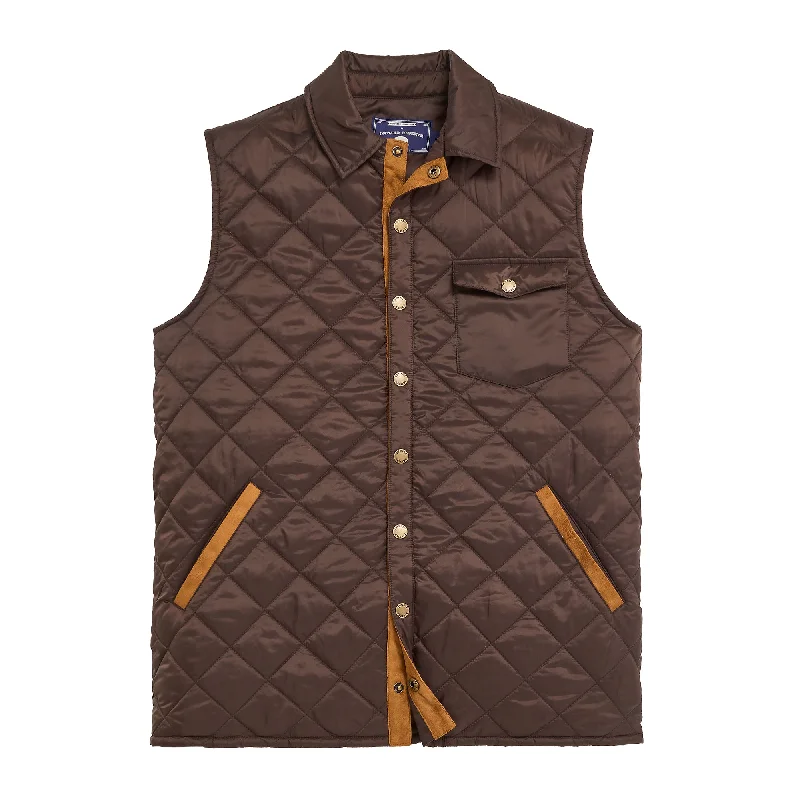 Men's Sweaters with Contrast TrimBraswell Vest - Dark Brown