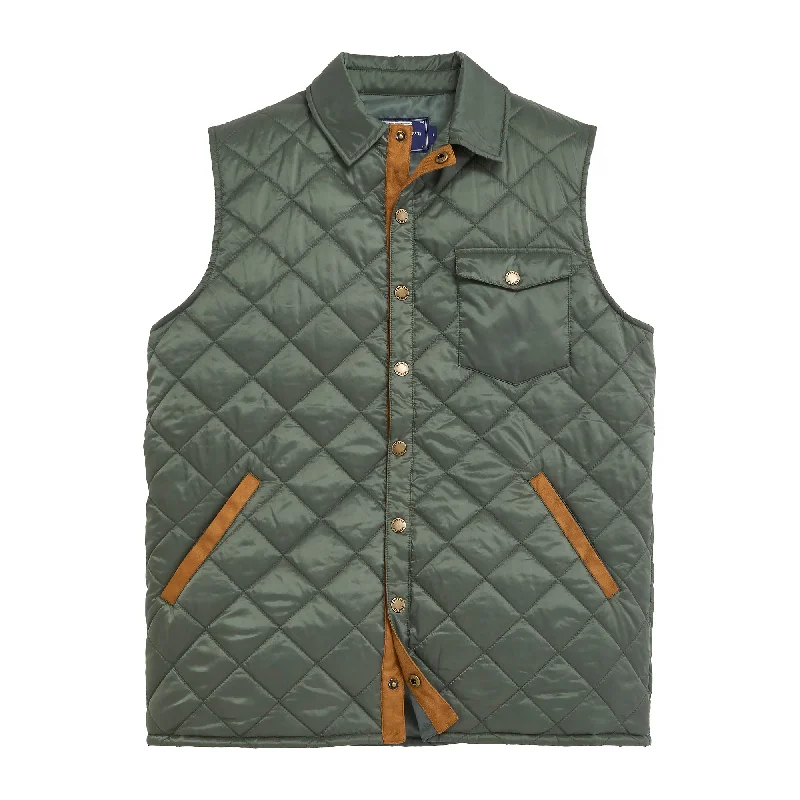 Men's Sweaters with Herringbone PatternsBraswell Vest - Thyme